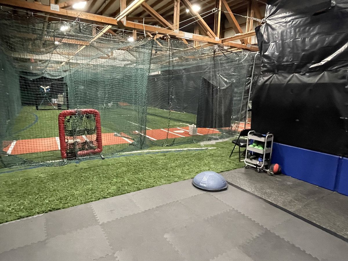 Bainbridge Baseball Facility interior - batting cages